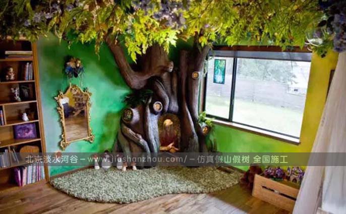 特別詳細的水泥假樹制作圖解有多張施工過程圖片供參考