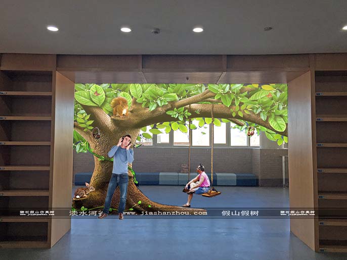 仿真樹裝飾效果圖照葫蘆畫瓢設計制作完成后美感多多