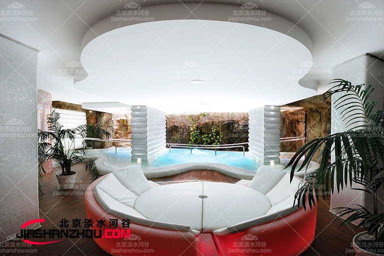 塑石假山使武漢華美達光谷大酒店室內(nèi)外空間自然有格調(diào)饒有趣味