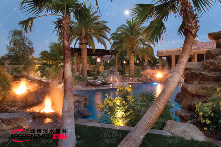 別墅小區鄰里的仿真樹f 景使人有賓來如歸之感