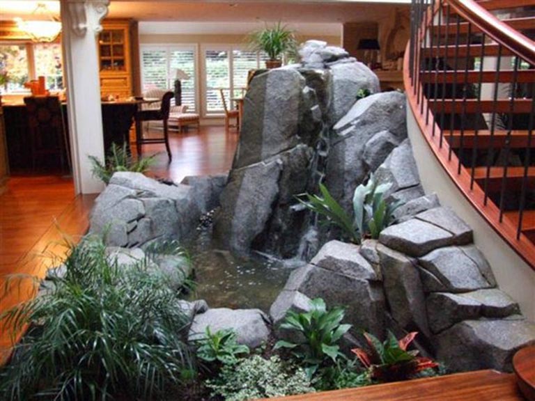8個案例展示室內假山景觀圖片大全