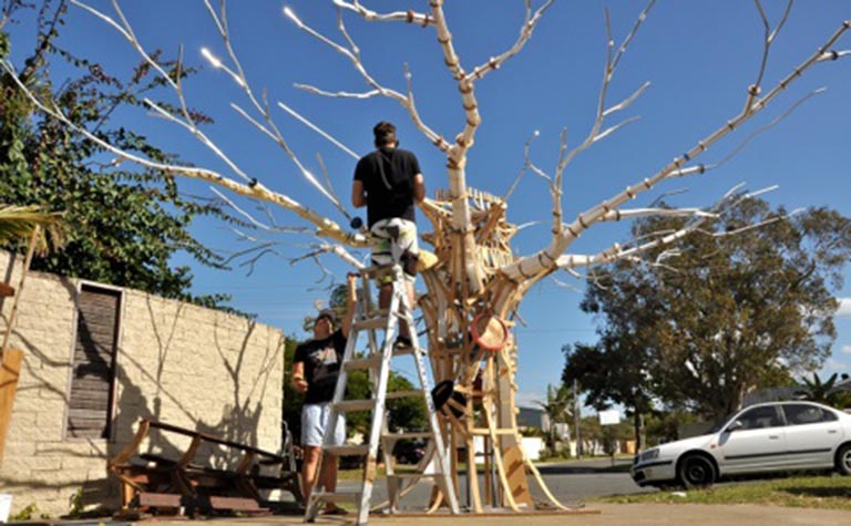 仿真樹廠家現(xiàn)場制作大型假樹