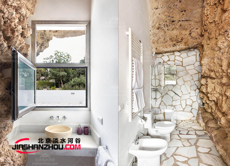 北京仿真巖洞酒店浴室設計案例資料圖
