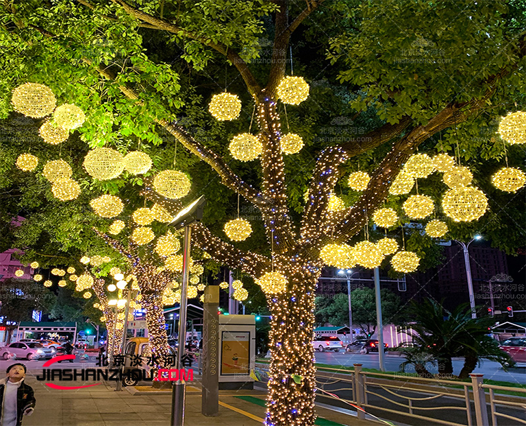 室內室外耀眼的f 景線發光仿真樹