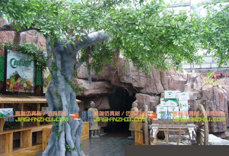 高端酒店房間如何使用仿真榕樹