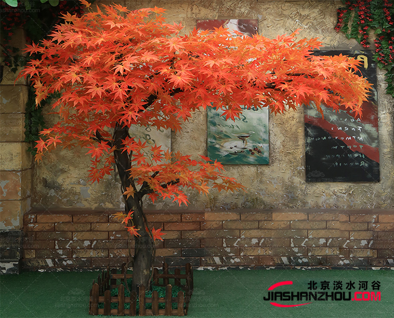 仿真樹藝術美為北京藍調園打造一片秋天的童話景象
