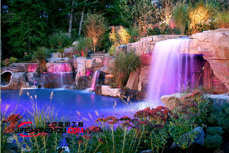 四川很多別墅院子里的塑石假山水池景觀水池假山設計圖