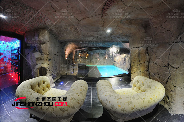 仿真山洞別墅裝修設計施工_特色人造洞穴房間案例欣賞