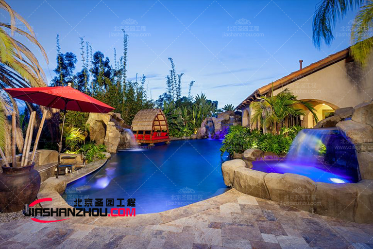 塑石假山為蘇州張家港提供輕松陽光明媚的度假氛圍