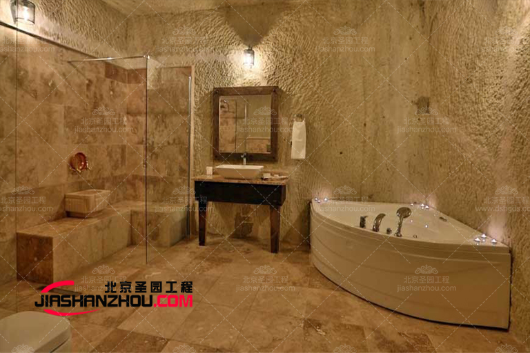 在青海金鼎麗呈豪華仿真洞穴酒店衛浴邂逅春日色彩