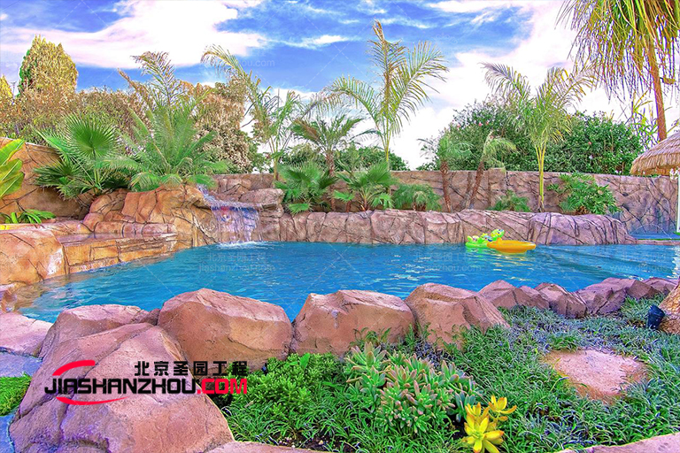 徐州萬達廣場人工TCP塑石假山景觀工程開工