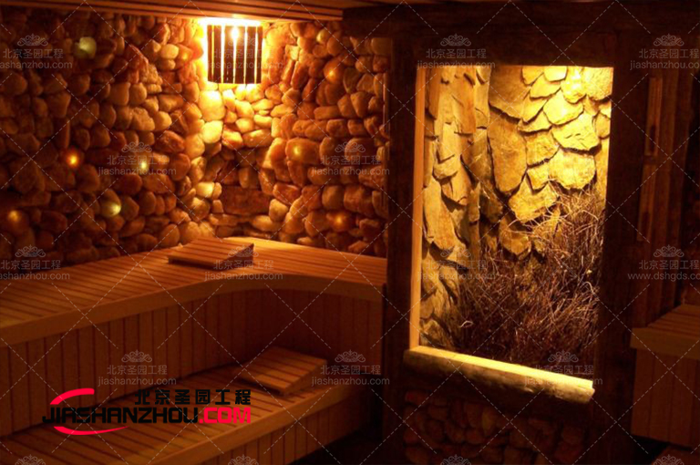 全球f 格鹽壁燈是現代f 格洞穴主題鹽療別墅設計的愛