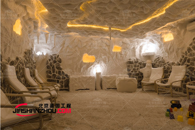 廠家出品的兒童主題仿真鹽洞汗蒸房有著溫馨舒適的氛圍
