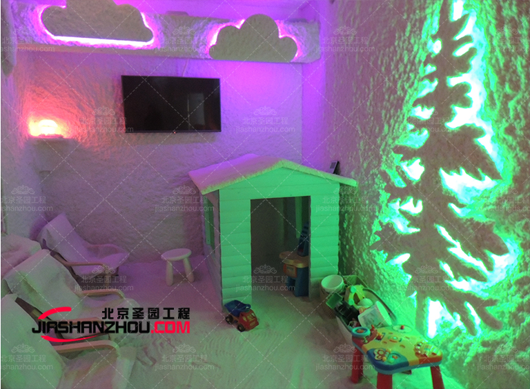 一個(gè)好的鹽壁燈照明是仿真鹽洞鹽療房SPA漂亮的基礎(chǔ)設(shè)計(jì)