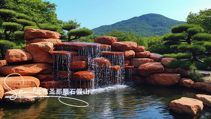 庭院假山魚(yú)池圖片