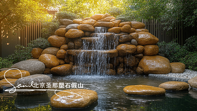 庭院假山魚(yú)池圖片