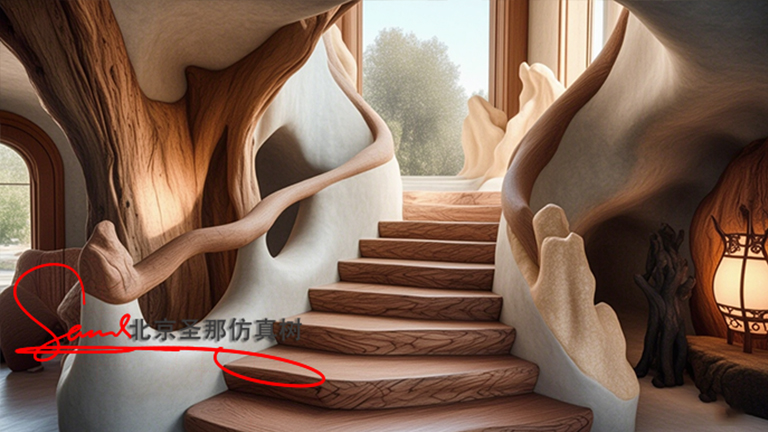 水泥仿木樓梯.jpg 水泥仿木樓梯