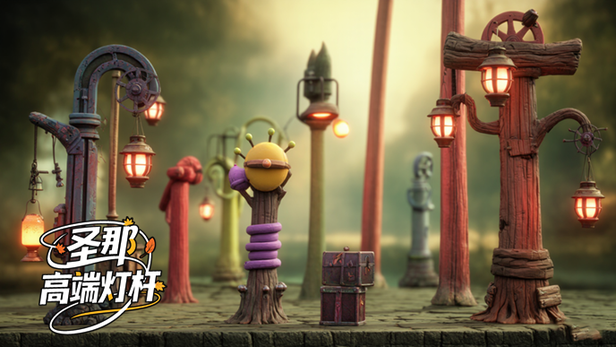 卡通燈桿