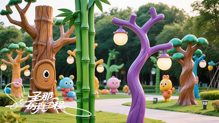 水泥仿木燈桿.jpg 水泥仿木燈桿