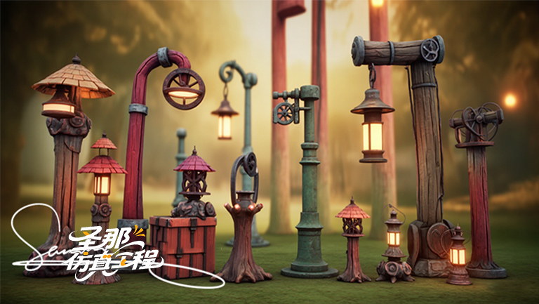 水泥仿木燈桿.jpg 水泥仿木燈桿