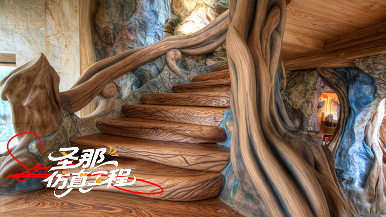 水泥仿木樓梯.jpg 水泥仿木樓梯